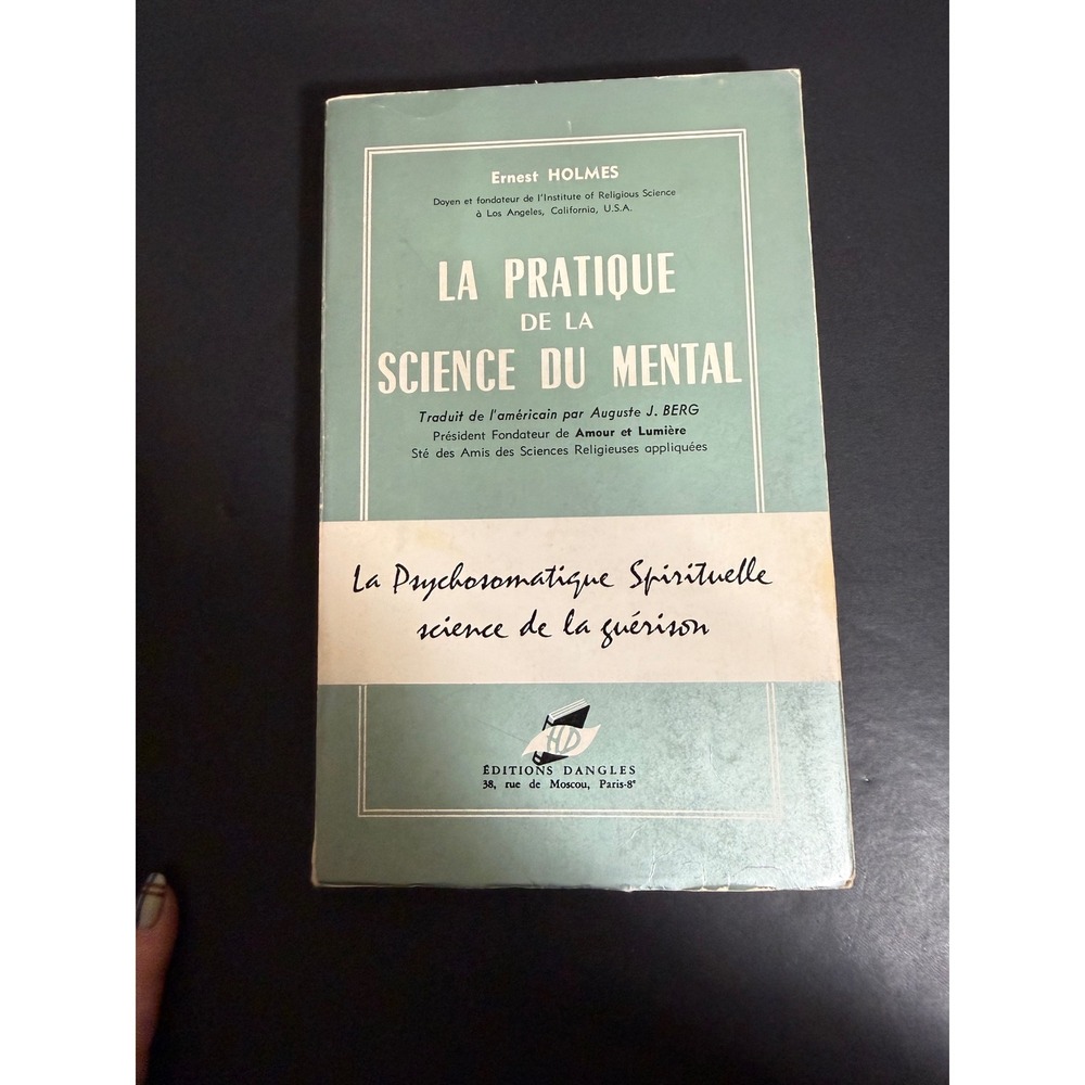 Ernest Holmes La Pratique de la Science du Mental French Edition Vintage Book